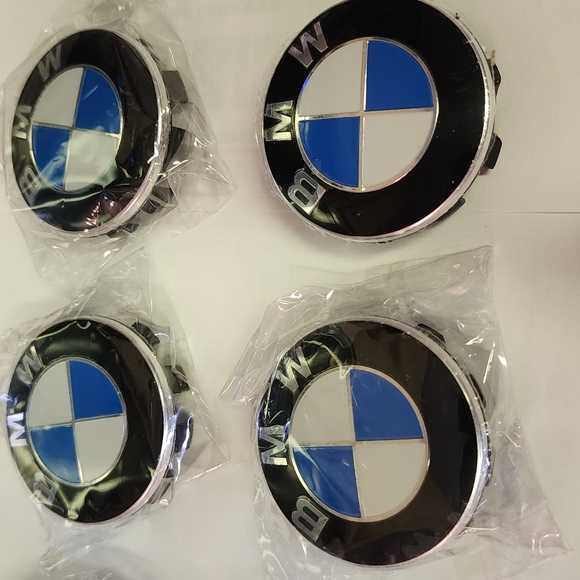 Set Of 4 2.68" *OR* 2.2" BMW hubcap Center Caps - Picture 14 of 16